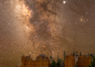 Milky Way over formations in Bryce Canyon, Utah