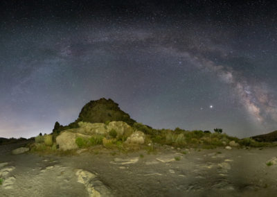 Milky Way over Chimney Rock Panorama, Utah