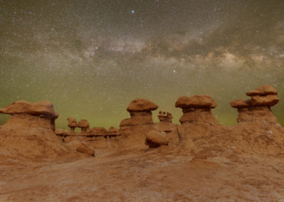 Milky Way over Goblin Valley Hoodoos, Goblin Valley, Utah