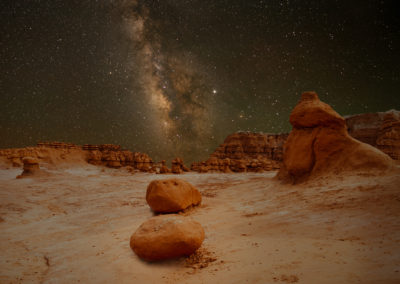 Pathway to the Milky Way in Goblin Valley State Park, Utah