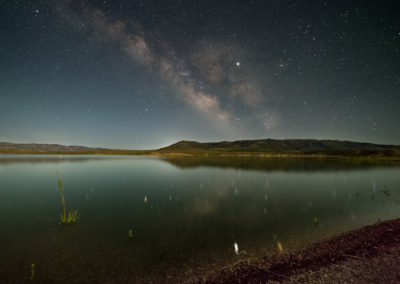 Milky Way and Reflection over Yuba Reservoir, Utah