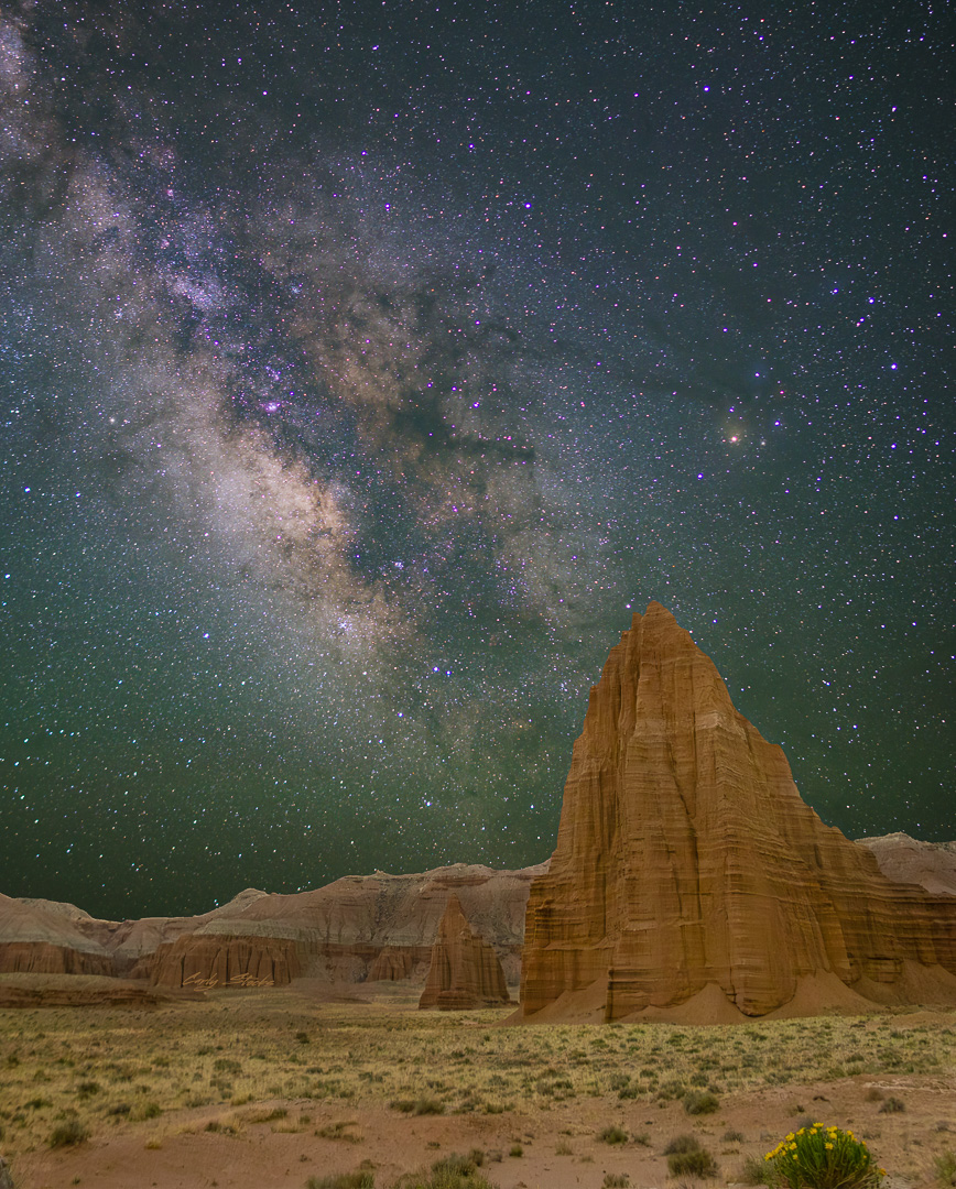 Milky Way over the Temple of the Sun in Capitol Reef National Park