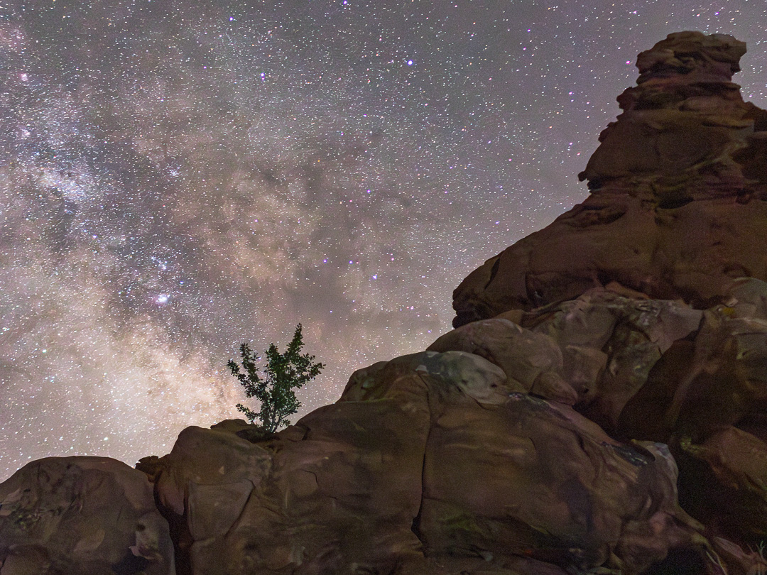 Man looking at PhotoPills app in mountains