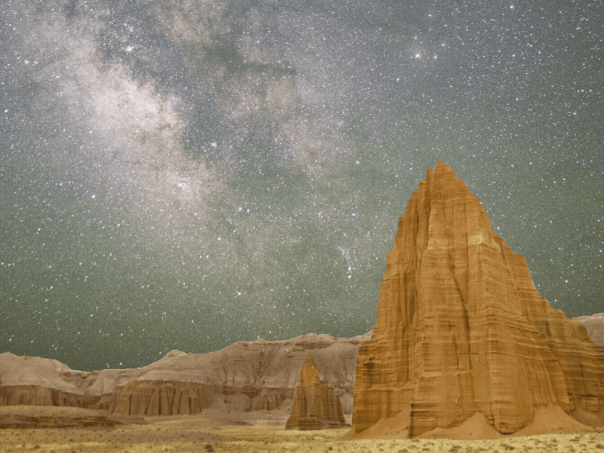 Milky Way and Temple of the Sun